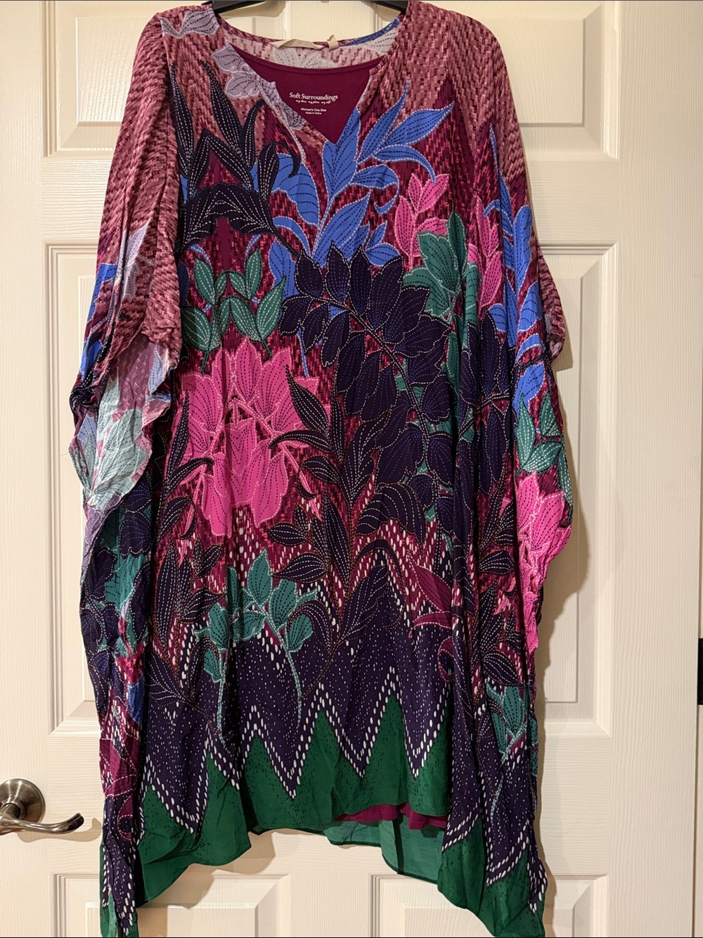 Soft Surroundings Plum & Lavender Floral Tunic
